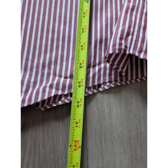 L.L.Bean Mens Wrinkle-Resistant Striped Button-Up Shirt Size 18 1/2 34-35 Cotton - Picture 7 of 8